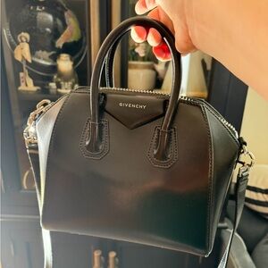 Givenchy Antigona Mini Top Handle Bag In Box Leather